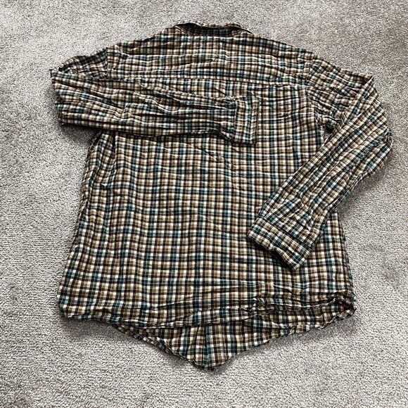 Columbia Rapid Rivers Shirt Mens Medium Multicolor Long Sleeve Plaid Casual Fish - Picture 2 of 10